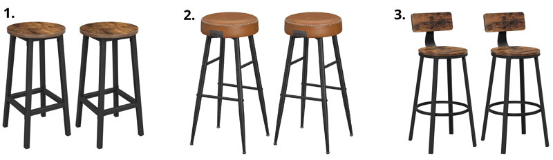 Vysoké barové stoličky industriálne Vysoké barové stoličky industriálne