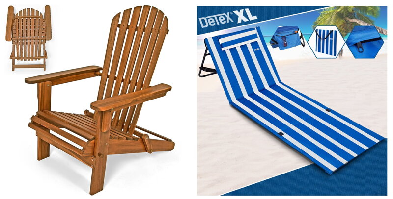 Záhradné kreslo a plážové lehátko Záhradné kreslo a plážové lehátko