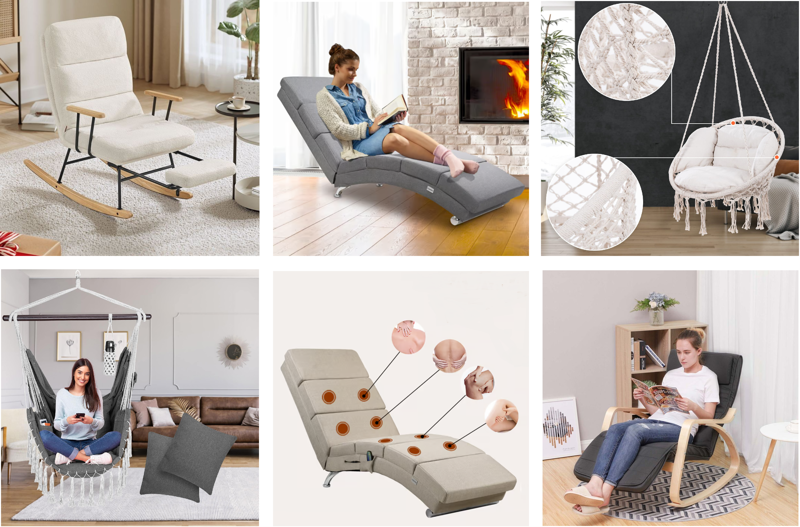 Gugalni stoli in ležalniki