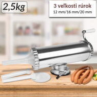 Polnilka za klobase in krvavice DELIA, 2,5kg, srebrna