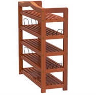 Regal za čevlje RUSTIC, 5 polic, 75x26x82cm, naravno rjav