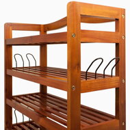 Regal za čevlje RUSTIC, 5 polic, 75x26x82cm, naravno rjav