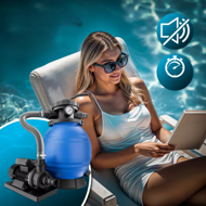 Peščena filtracija za bazen AQUA, 10200 l/h, modra