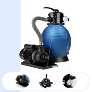 Peščena filtracija za bazen AQUA, 10200 l/h, modra