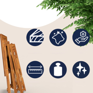 Balkonsko pohištvo VITEK, 1+2, naravno rjava