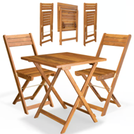 Balkonsko pohištvo VITEK, 1+2, naravno rjava