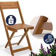 Balkonsko pohištvo VITEK, 1+2, naravno rjava