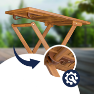 Balkonsko pohištvo VITEK, 1+2, naravno rjava