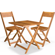 Balkonsko pohištvo VITEK, 1+2, naravno rjava