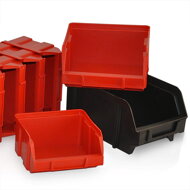 Viseči organizator za delavnico ORDER, 30 škatel, 64x2x38 cm, rdeča/črna