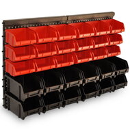 Viseči organizator za delavnico ORDER, 30 škatel, 64x2x38 cm, rdeča/črna