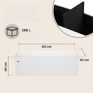Tabure s shranjevalnim prostorom BELLA, 115x38x38cm, bela