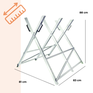 Kozolec za žaganje lesa ALBERT, 83x81x88cm, srebrn