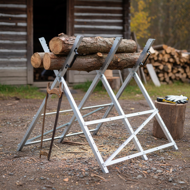 Kozolec za žaganje lesa ALBERT, 83x81x88cm, srebrn