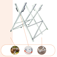 Kozolec za žaganje lesa ALBERT, 83x81x88cm, srebrn