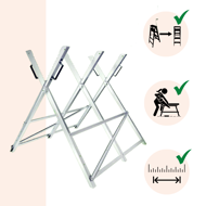 Kozolec za žaganje lesa ALBERT, 83x81x88cm, srebrn