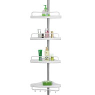 Teleskopski regal za prho DELMO, 92–306cm, bel