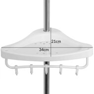 Teleskopski regal za prho DELMO, 92–306cm, bel