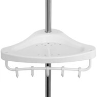 Teleskopski regal za prho DELMO, 92–306cm, bel