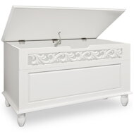 Lesena skrinja JERSEY, 80x40x48cm, bela