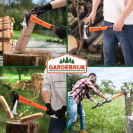 Komplet sekir TOMS – sekira in cepin, 2 kosa, črna/oranžna