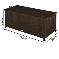 Poliratan škatla za shranjevanje RICCO, 122x56x61 cm, rjava
