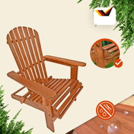 Vrtni ležalnik ADIRONDACK, zložljiv, 69 x 84 x 94 cm, naravno rjava