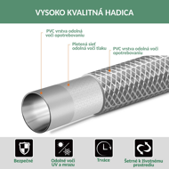 Navijalnik za vrtno cev 20 m, zelen