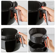 Cvrtnik na vroč zrak FRY, 1500 W, 3,6 l, črn