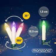 Svečke za božično drevo CANDLE, 20 kosov, 10,5cm, večbarvne