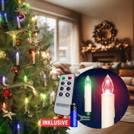 Svečke za božično drevo CANDLE, 20 kosov, 10,5cm, večbarvne