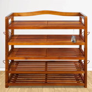 Regal za čevlje RUSTIC, 5 polic, 85x26x82cm, naravno rjav