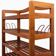 Regal za čevlje RUSTIC, 5 polic, 85x26x82cm, naravno rjav