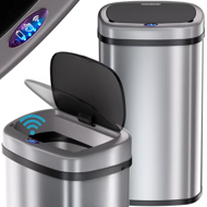 Senzorski koš za odpadke DEUS, 58 litrov, srebrna