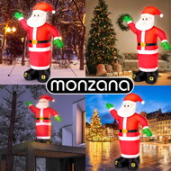 Napihljiv Božiček z osvetlitvijo, rdeč
