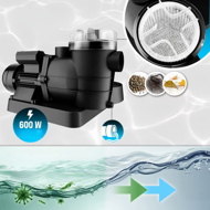 Peščena filtracija za bazen AQUA s predfiltrom, 13 200 l/h, modra