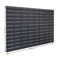 Viseči organizator za delavnico ORDERBOX s 28 škatlami in držali za orodje, 64x2x38 cm, rdeča/črna