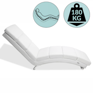 Ležalnik LONDON, 186×55×89cm, bela