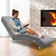 Ležalnik LONDON, 186×55×89cm, siva