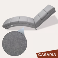 Ležalnik LONDON, 186×55×89cm, siva