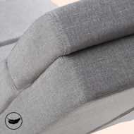 Ležalnik LONDON, 186×55×89cm, siva