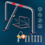 Parkirna zapora ANTONIA, 80x47x44cm, siva