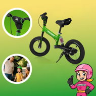 Otroški poganjalec QUIDO, od 3. leta, zelen