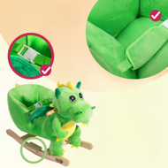 Gugalni zmajček DINO z varnostnim pasom, zelena