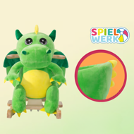 Gugalni zmajček DINO z varnostnim pasom, zelena