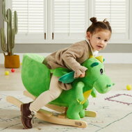 Gugalni zmajček DINO z varnostnim pasom, zelena