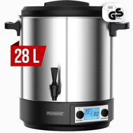 Grelnik za čaj/vino/punč DION, 28l, srebrn