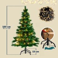 Umetno božično drevo RUDOLPH s lučkami, 150cm, zeleno