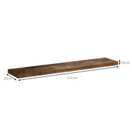 Stenska polica FIGO + konzola, 110cm, temni hrast