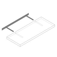 Stenska polica FIGO + konzola, 110cm, temni hrast